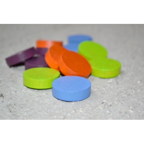 Lot 12 palets (3cm) 4 couleurs Lot 12 palets (3cm) 4 couleurs