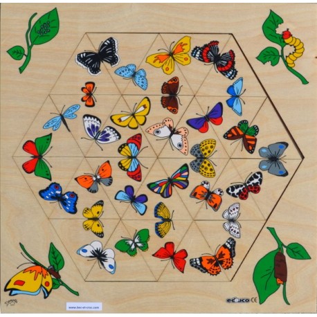 Hexagone des papillons puzzle Hexagone des papillons puzzle