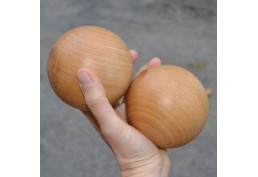 Lot de 2 boules en bois diam 9.5cm