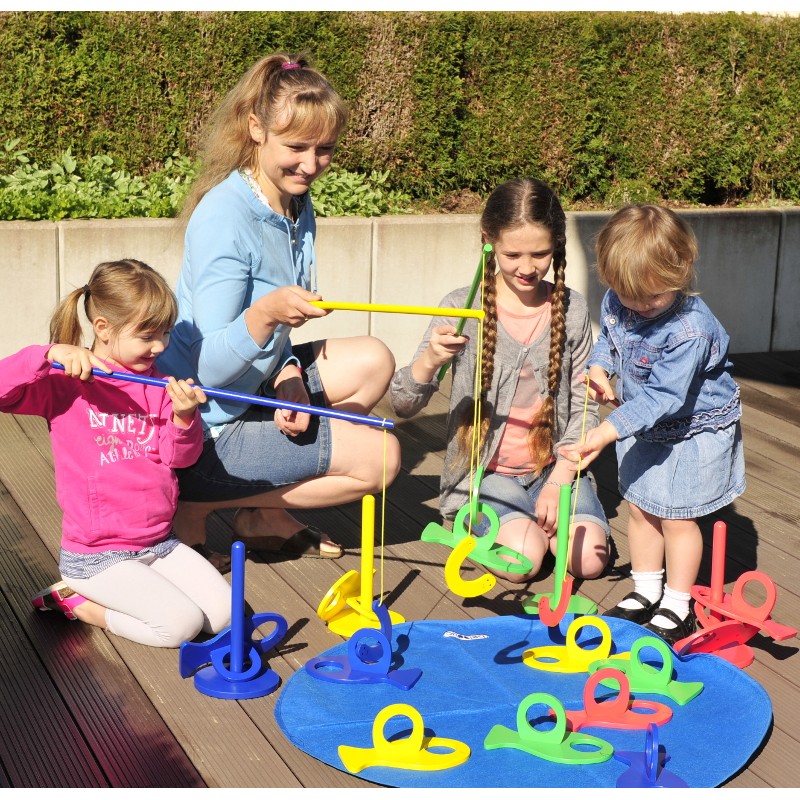 Jeu de pêche à la ligne enfants - Jeu d'adresse en bois fêtes kermesse