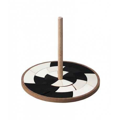 Toupie mosaïque noir & blanc (16 cm) Toupie mosaïque noir & blanc (16 cm)