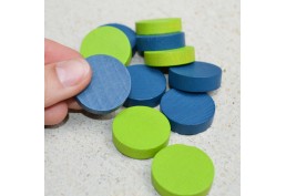 Lot 12 palets (3cm) verts et bleus