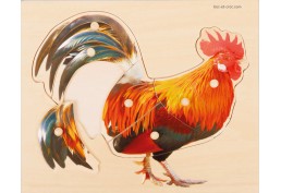 Puzzle Coq en bois