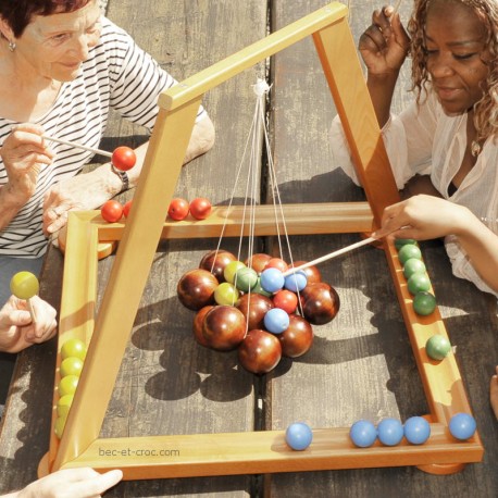 Jeu de société suspens géant en bois - jeu d'adresse traditionnel