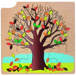 Puzzle 4 saisons en bois