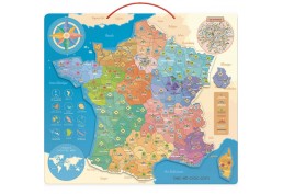 Carte de France en bois aimantée