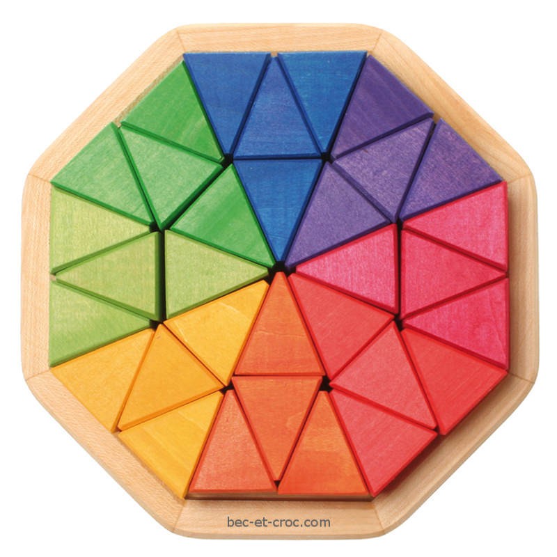 Octagon mosaïque den bois