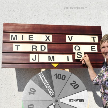 Tableau énigma XXL seul en bois Tableau énigma XXL seul en bois
