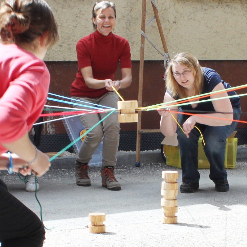 Ensemble de jeux coopératifs en bois pour animations originales