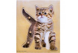 Puzzle chaton en bois