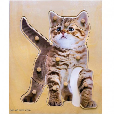 Puzzle chaton en bois