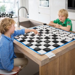 Maxi jeu de dames tissu (85 x 85 cm)