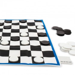 Maxi jeu de dames tissu (85 x 85 cm)