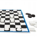 Jeu De Dames Et Jeu De L'oie Au Cirque - Plateau Bois Damiers 10x10 2 Compartiments