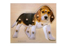 Puzzle chiot en bois