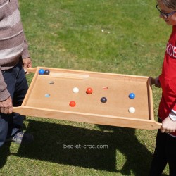Jeu De Croquet En Bois D'hévéa – 4 Personnes – Qualité Supérieure Avec Sac De Transport – Pour Jardin Et Extérieur