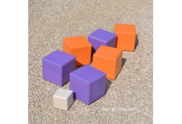 Pétanque carrée violet - orange