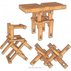 Xyloba jeu de construction musical, circuit à billes en bois original