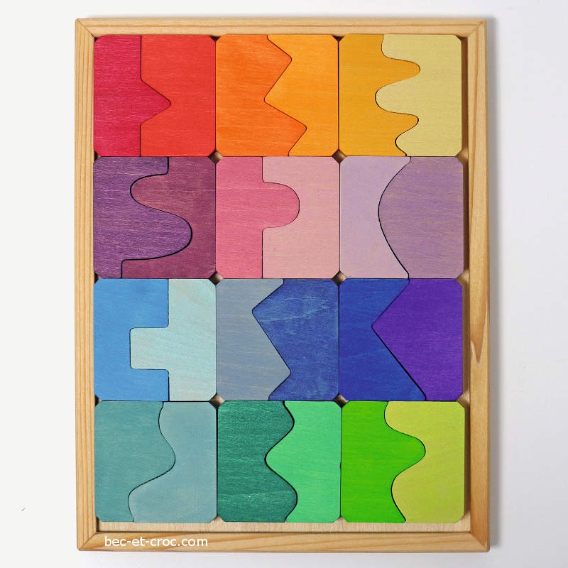 Puzzle concave - convexe en bois