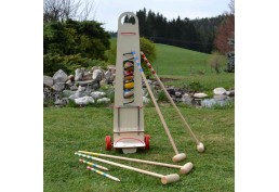 Croquet chariot adulte en bois 4 joueurs