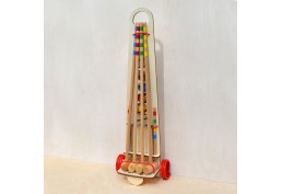 Croquet chariot adulte en bois 4 joueurs