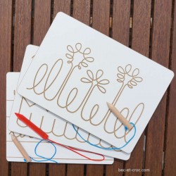 Pack 3 plaquettes motricité en bois