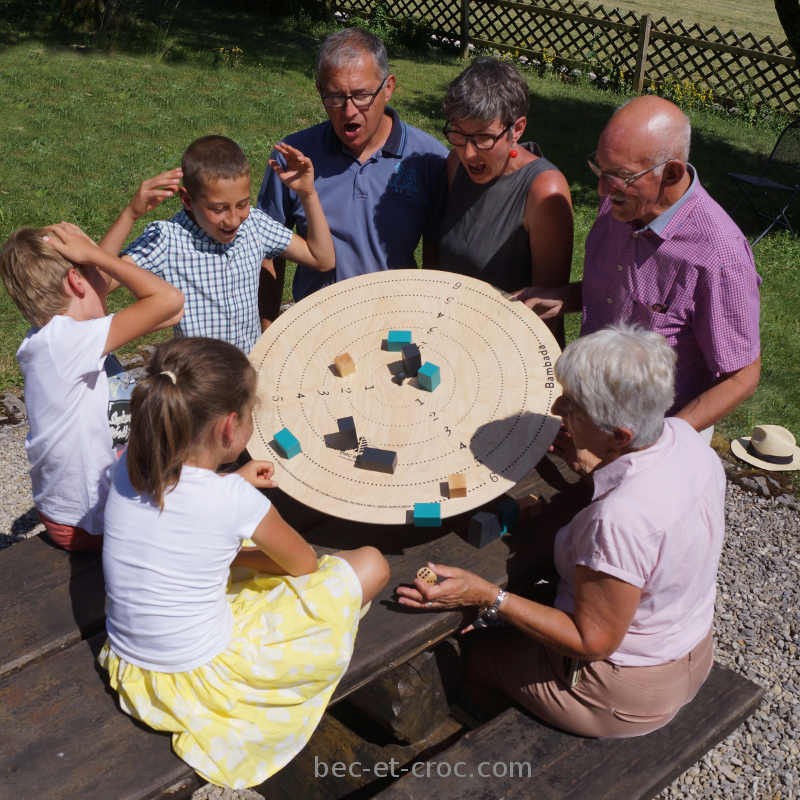 Jeu d'intérieur extérieur pour les enfants, jeu de balle avec 2 paniers de  lancement et 2 balles