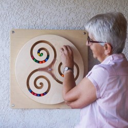 Grand sablier en bois à fixer au mur - jeu en bois géant pour enfants et  personnes désorientées