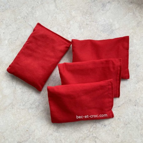 Kit 4 sacs rouges 9,5 x 14 cm Troussac
