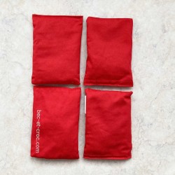 lot de 4 sacs rouges rembourrés pour jeux de lancer Troussac