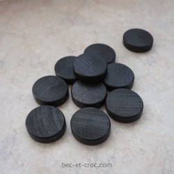 lot de 10 palets anthracite en bois diamètre 5 cm