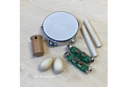 8 instruments de percussion de musique en bois