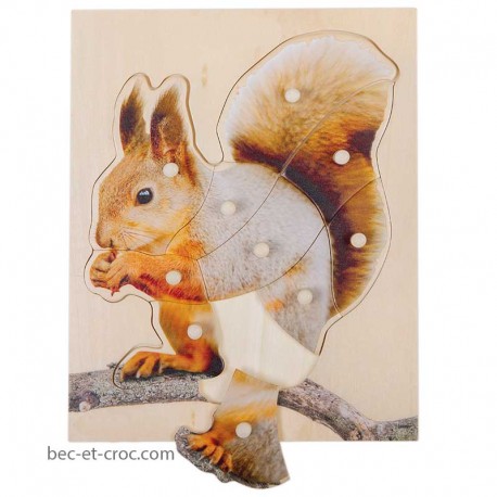 Puzzle écureuil en bois Puzzle écureuil en bois