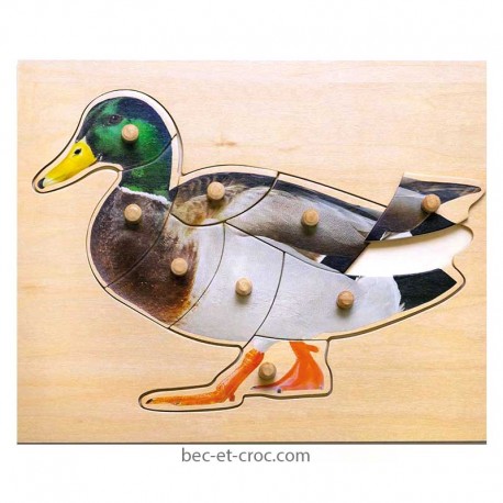 Puzzle canard en bois