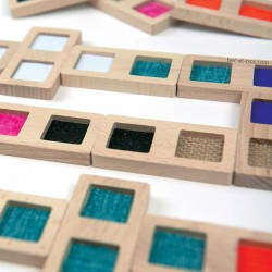 Dominos grande taille avec textures et couleurs