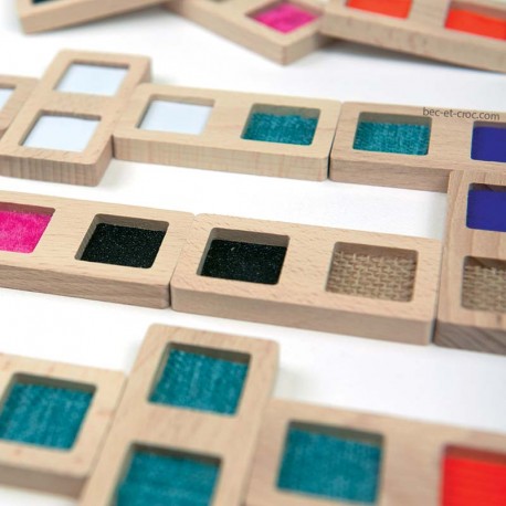 Dominos bois tactiles textures Dominos bois tactiles textures
