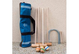 Croquet sac Junior en bois 4 joueurs (sac bleu)