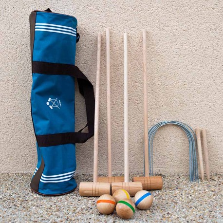 Croquet sac Junior en bois 4 joueurs Croquet sac Junior en bois 4 joueurs