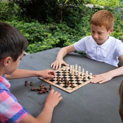 Jeu d'échecs (30 cm) en bois