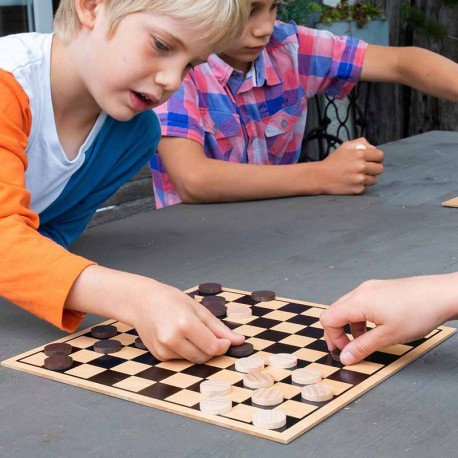 Jeu de dames 30 cm en bois Jeu de dames 30 cm en bois