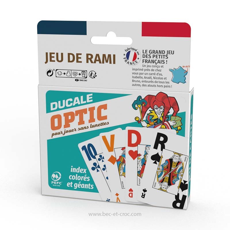 Jeu de Cartes Jeu de Rami - 2 x 54 cartes - Basic Ecopack - UltraJeux