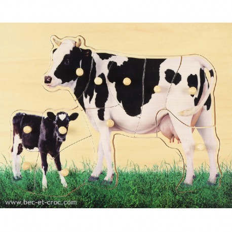 Puzzle vaches en bois