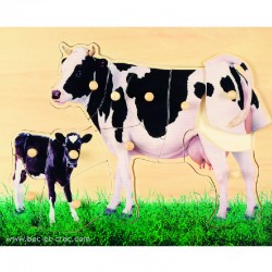 Puzzle vaches en bois