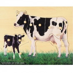 Puzzle vaches en bois