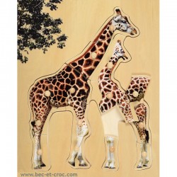 Puzzle girafes en bois