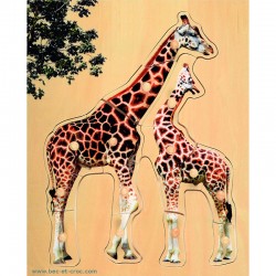 Puzzle girafes en bois