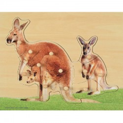 Puzzle kangourous en bois