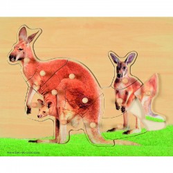 Puzzle kangourous en bois