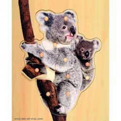 Puzzle koalas en bois