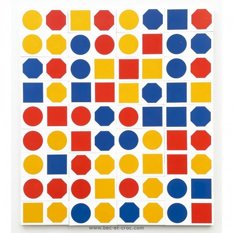 Coffret dominos 3 couleurs 3 formes Coffret dominos 3 couleurs 3 formes